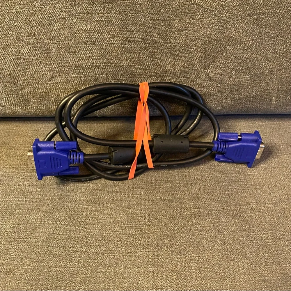 Blue and Black VGA Cable